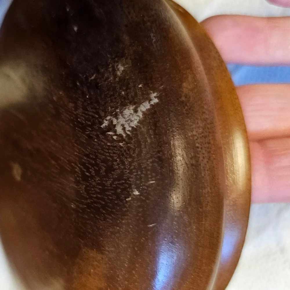 Vintage MCM Monkeypod Wood Salad Bowl Set 10 Piece Set Hawaiian Hand Carved